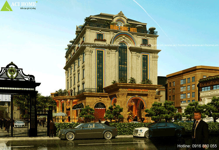 thiết kế khách sạn cổ điển tại Bắc Ninh